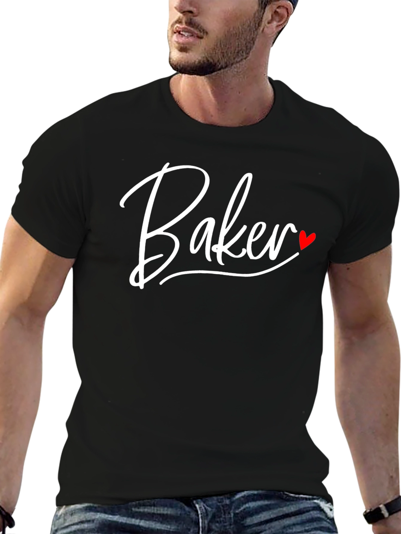 Baker Heart Graphic Black T-Shirt