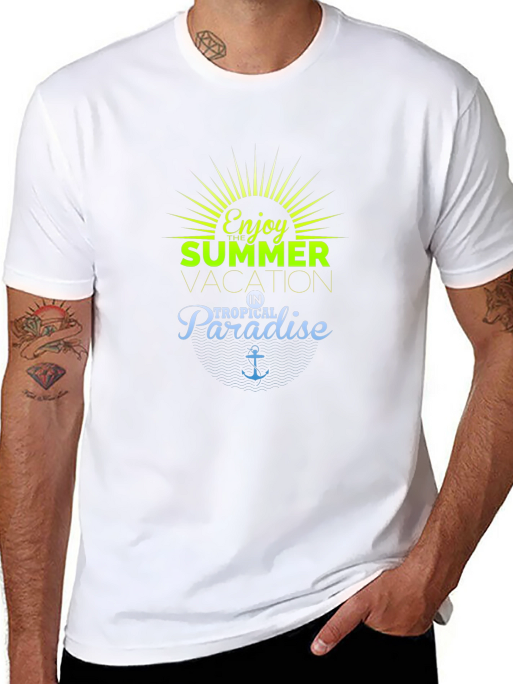 Enjoy Summer Vacation in Tropical Paradise T-Shirt