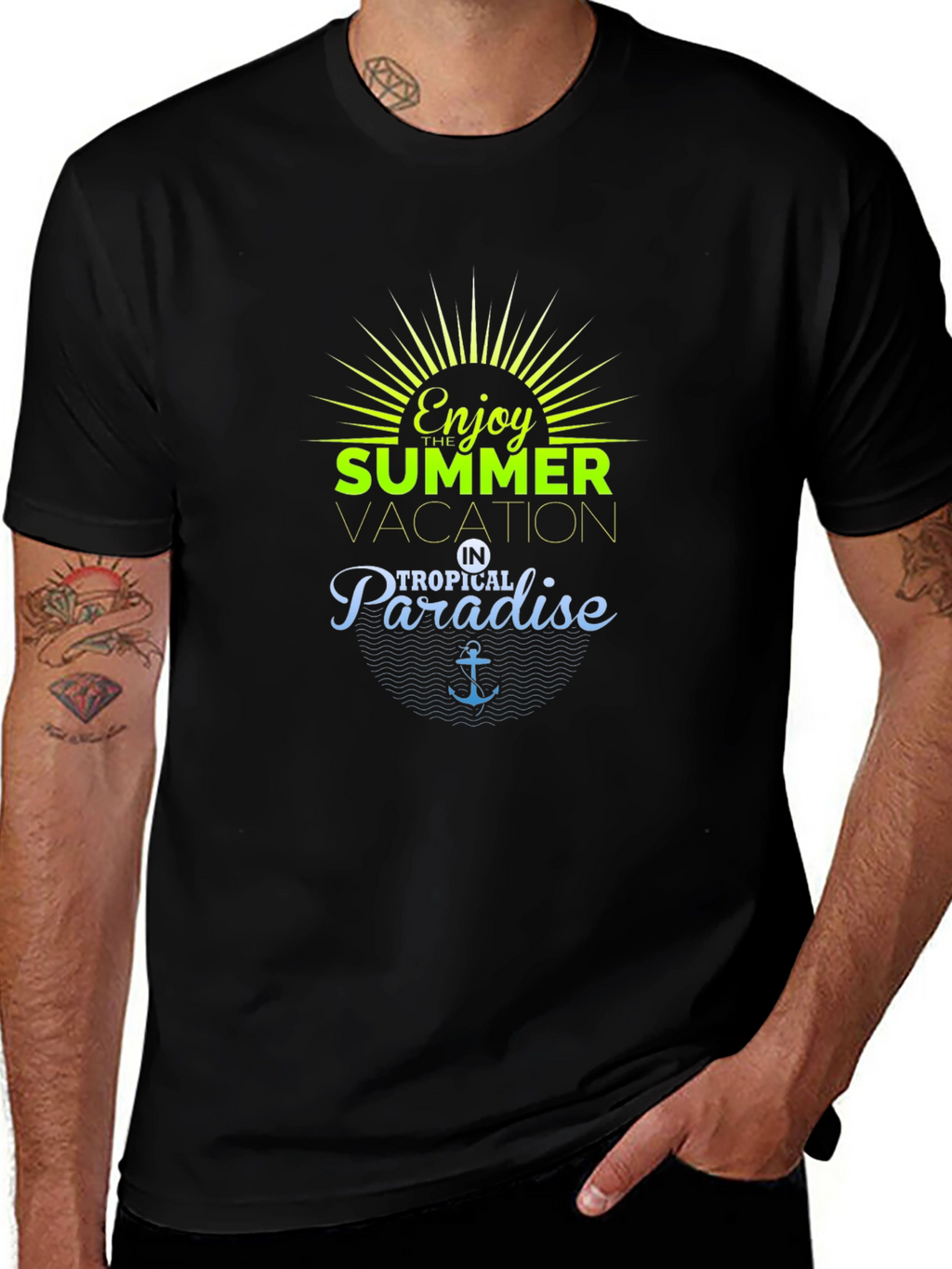 Enjoy Summer Vacation in Tropical Paradise T-Shirt