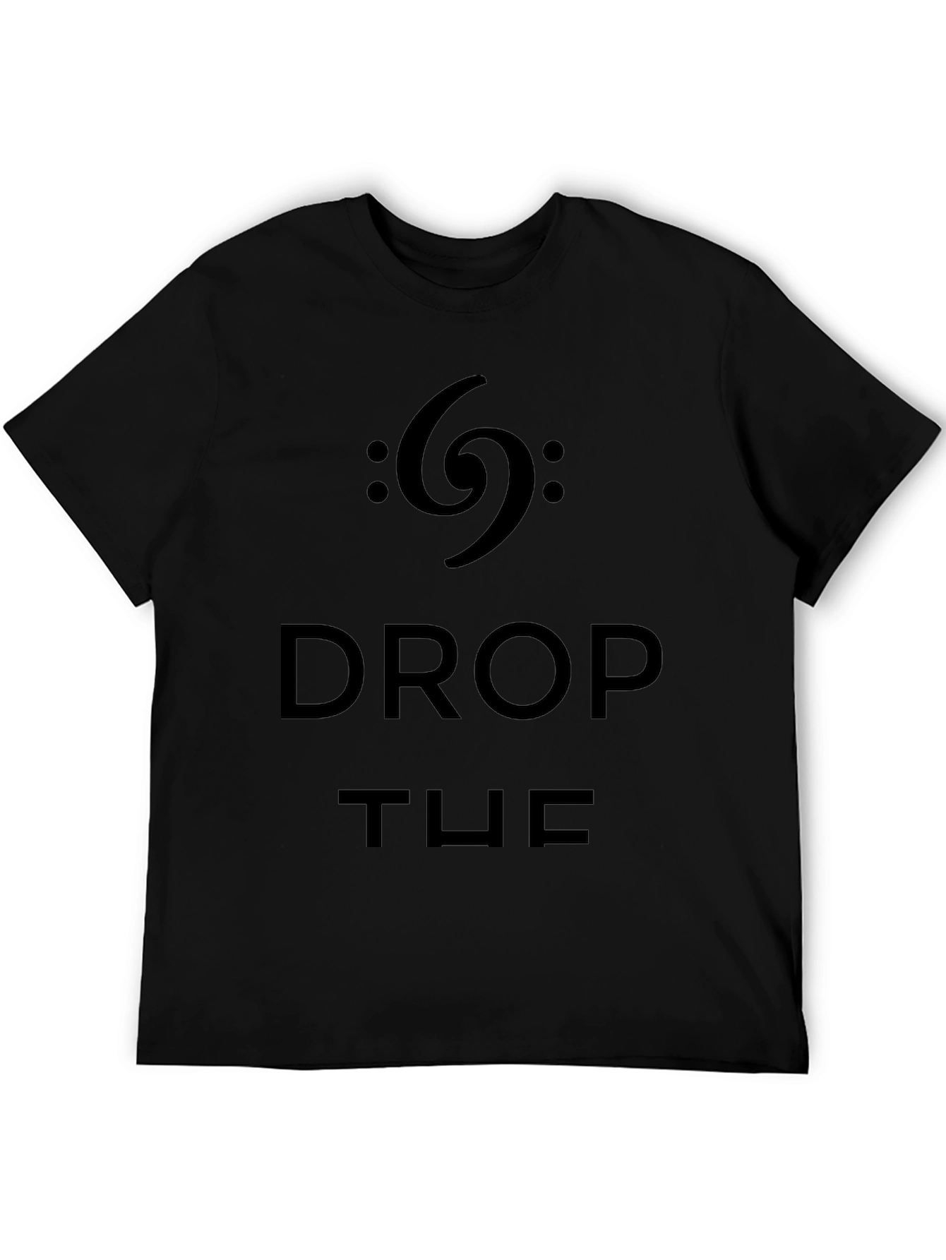 Drop The Bass Clef Graphic T-Shirt - Black
