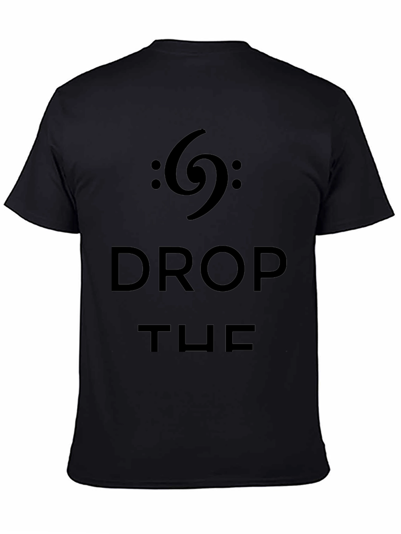 Drop The Bass Clef Graphic T-Shirt - Black