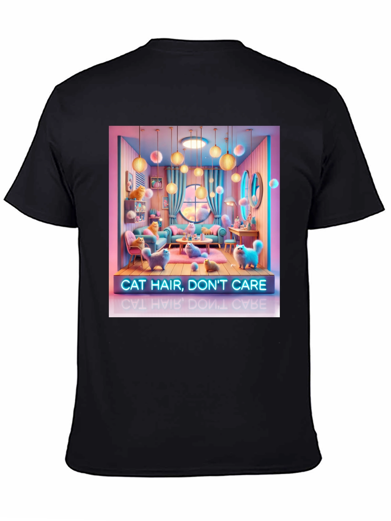 Cat Hair Dont Care Graphic Tee - Unisex