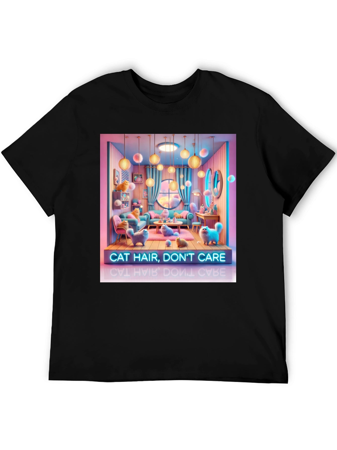 Cat Hair Dont Care Graphic Tee - Unisex