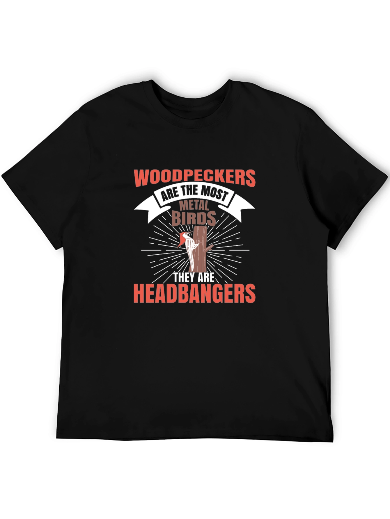 Woodpeckers Metal Birds Headbangers Graphic T-Shirt