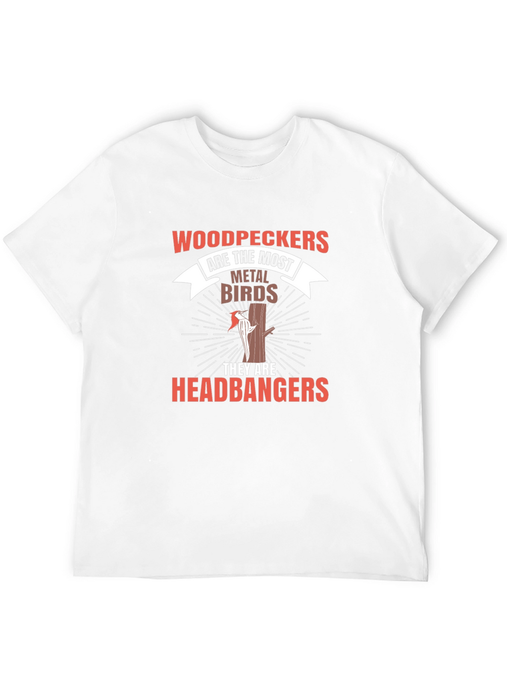 Woodpeckers Metal Birds Headbangers Graphic T-Shirt