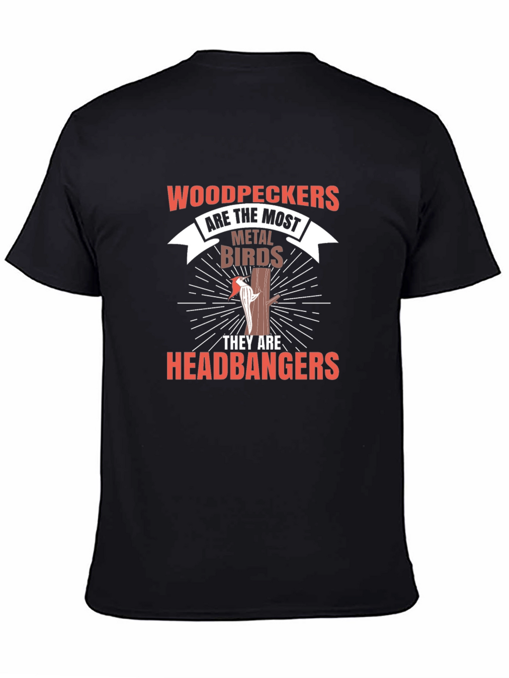 Woodpeckers Metal Birds Headbangers Graphic T-Shirt