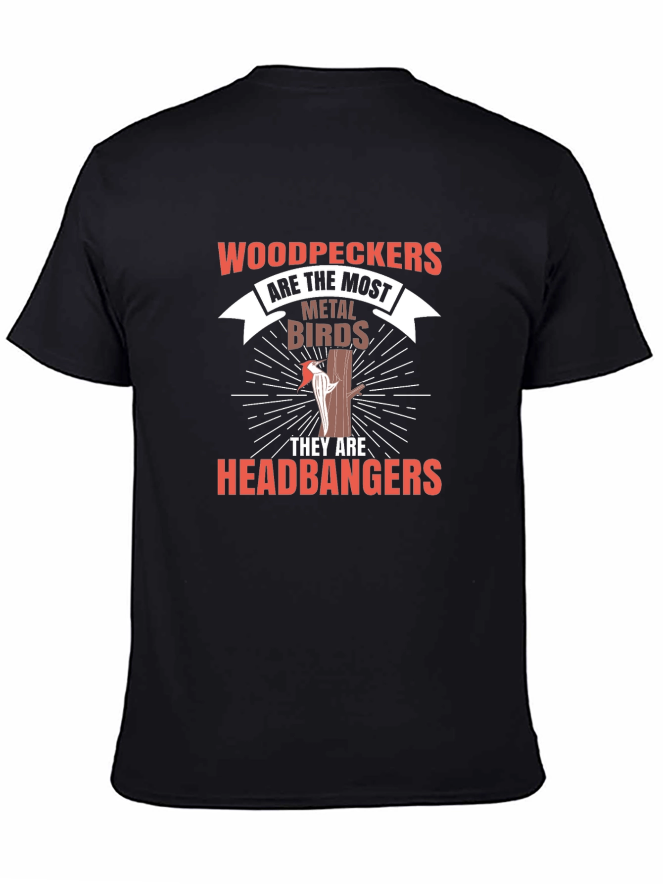 Woodpeckers Metal Birds Headbangers Graphic T-Shirt