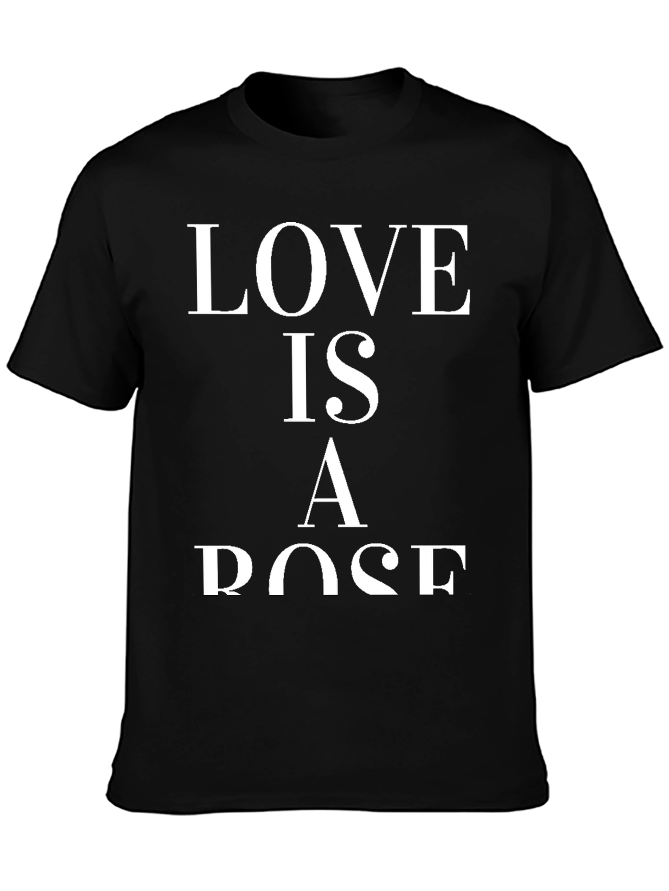 Love Is A Rose Graphic Tee - Black