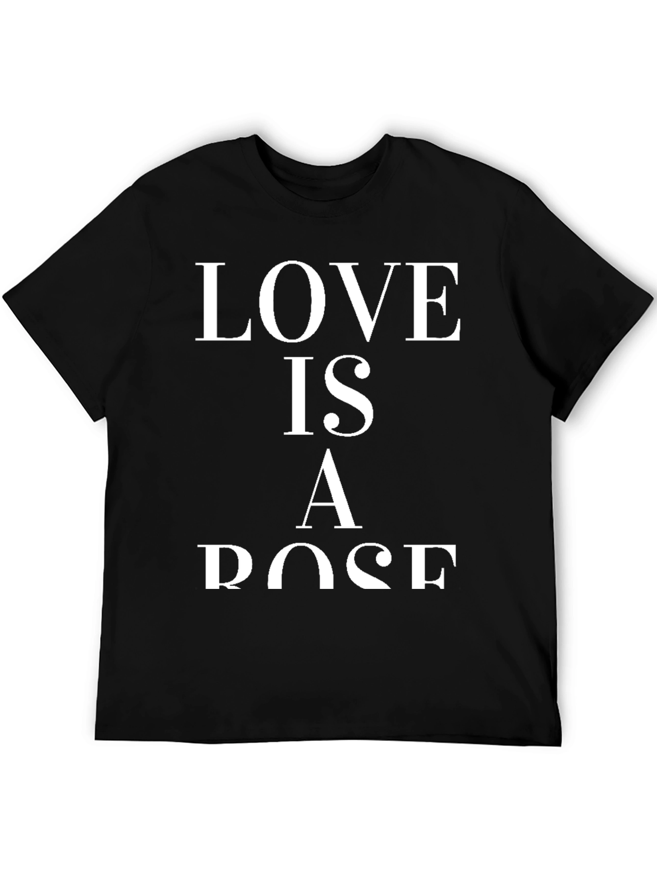Love Is A Rose Graphic Tee - Black