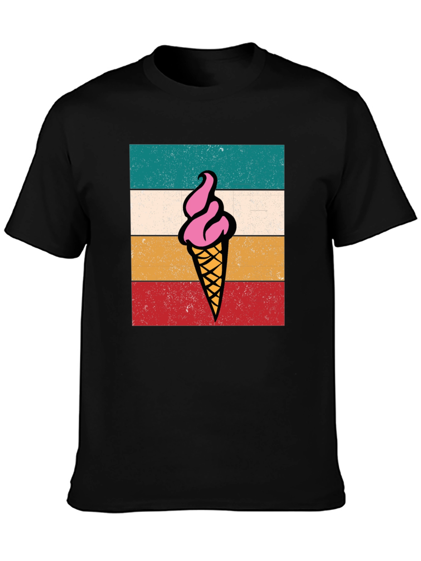 Retro Ice Cream Graphic Tee - Unisex Soft Cotton T-Shirt