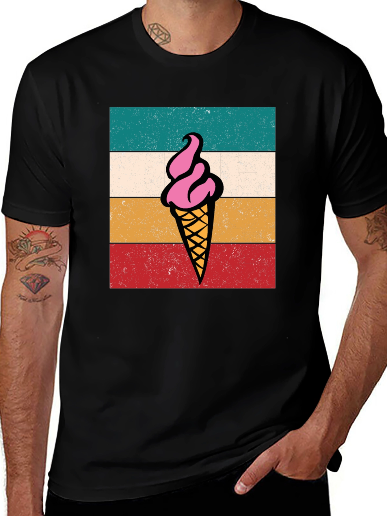 Retro Ice Cream Graphic Tee - Unisex Soft Cotton T-Shirt