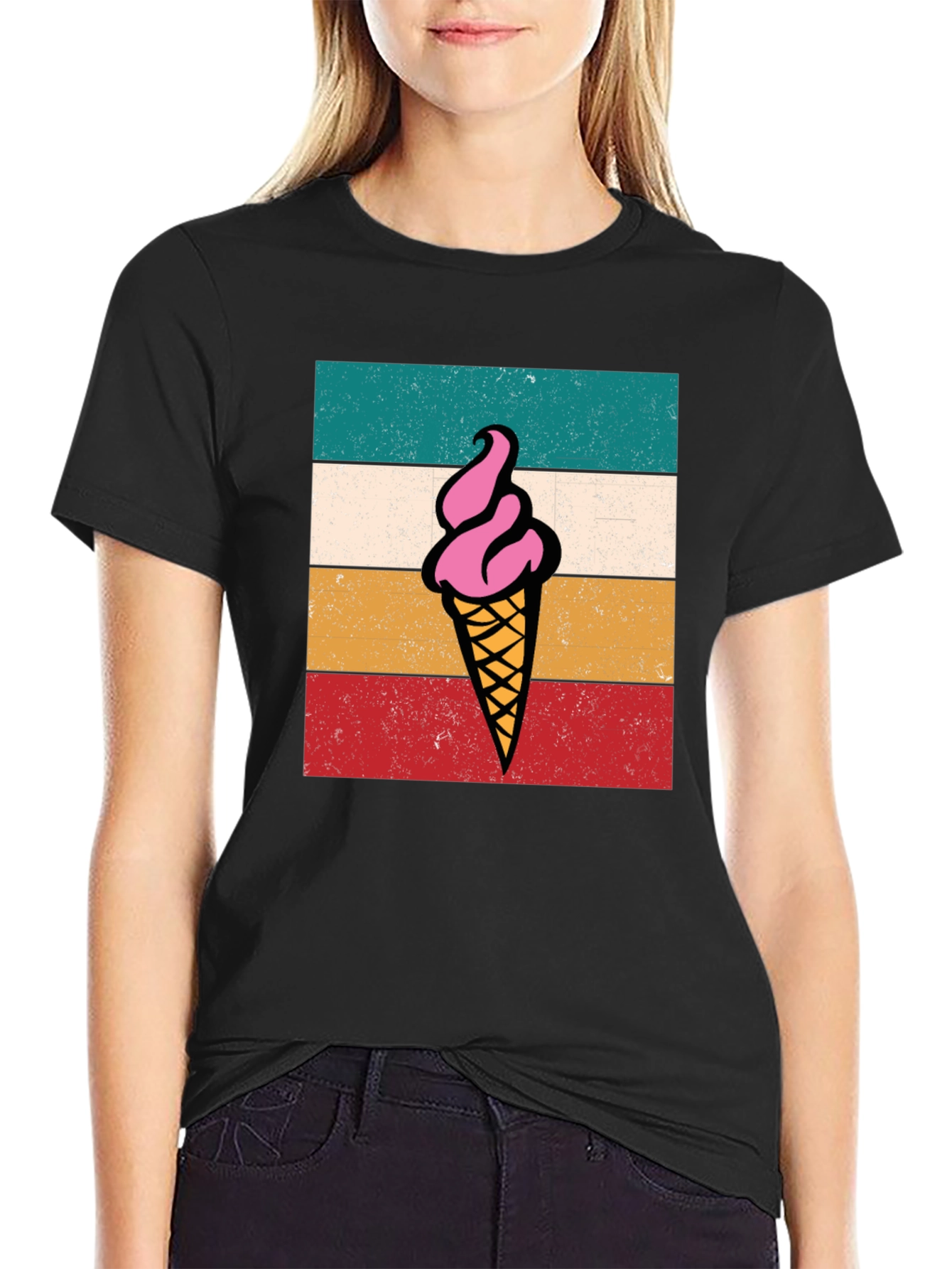 Retro Ice Cream Graphic Tee - Unisex Soft Cotton T-Shirt