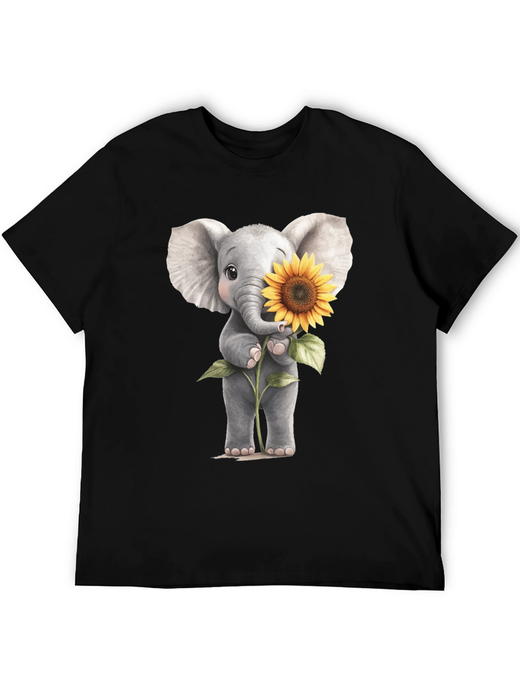Elephant & Sunflower Graphic Tee