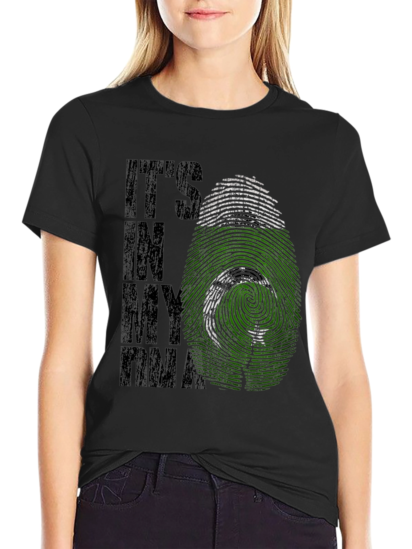 Pakistan Flag DNA Graphic Tee - Black