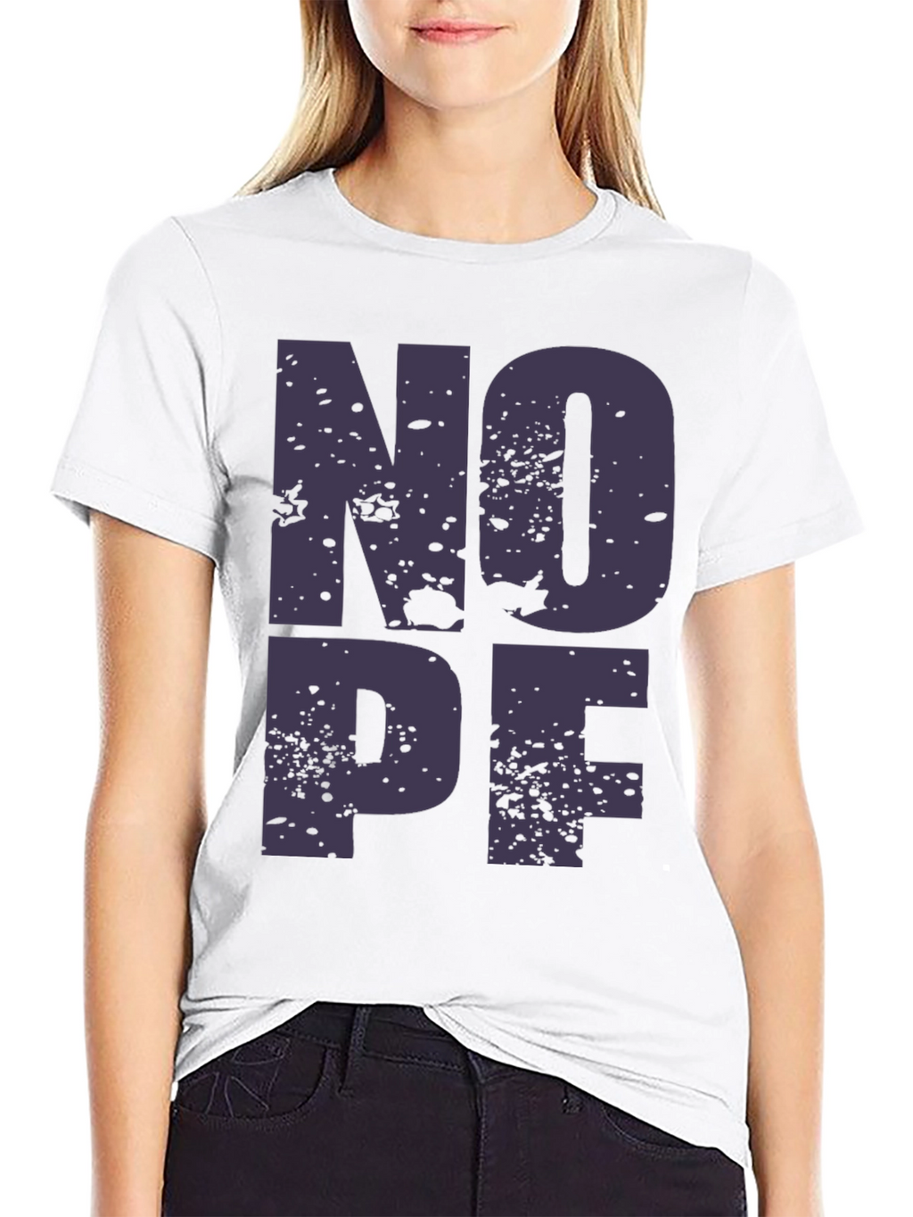 NOPE Graphic T-Shirt - Casual Black Tee