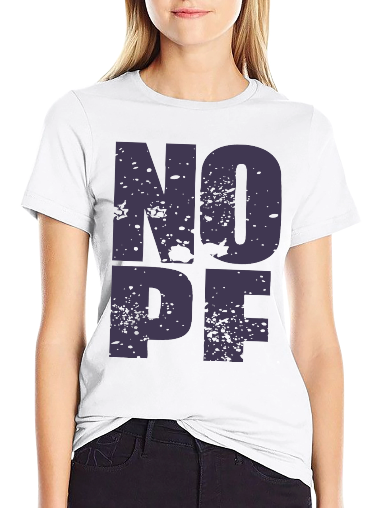 NOPE Graphic T-Shirt - Casual Black Tee