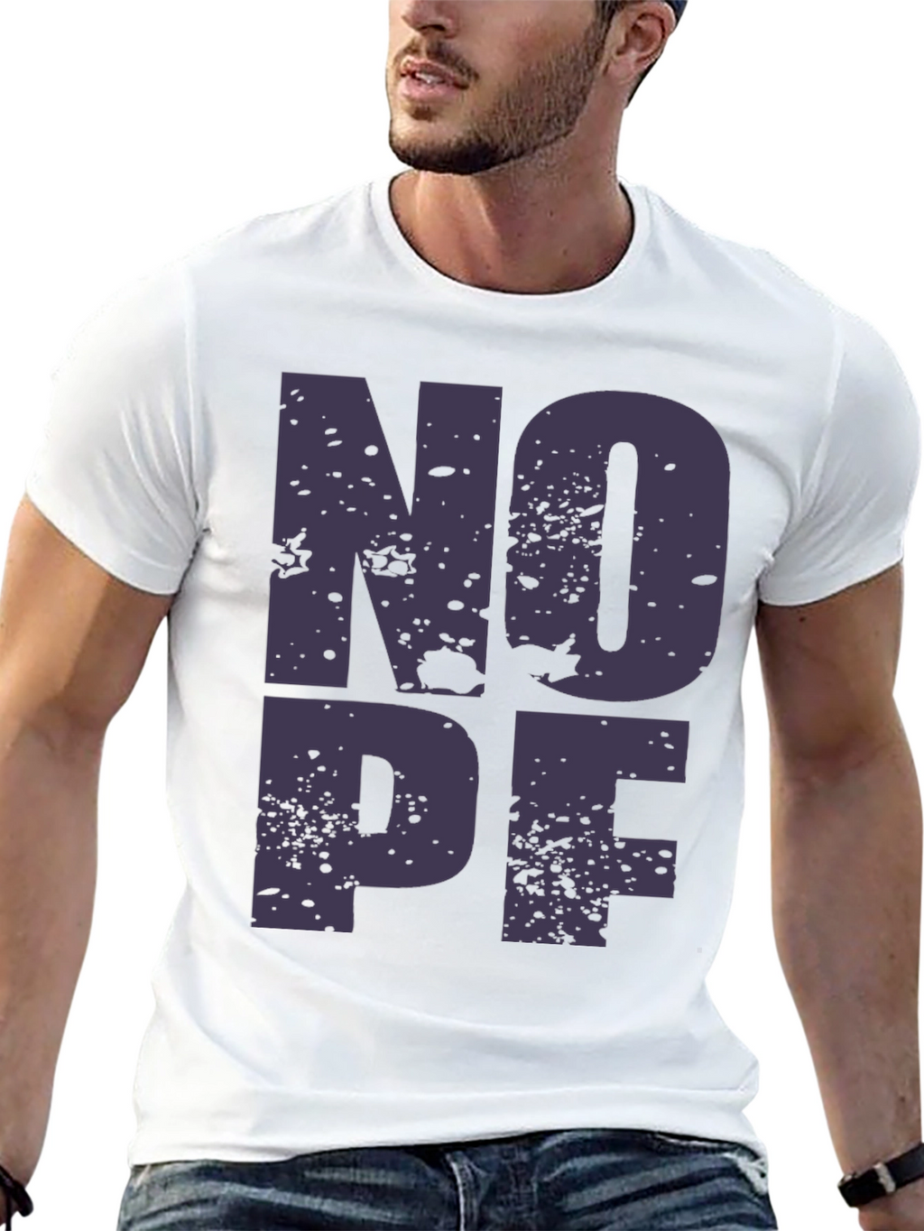 NOPE Graphic T-Shirt - Casual Black Tee