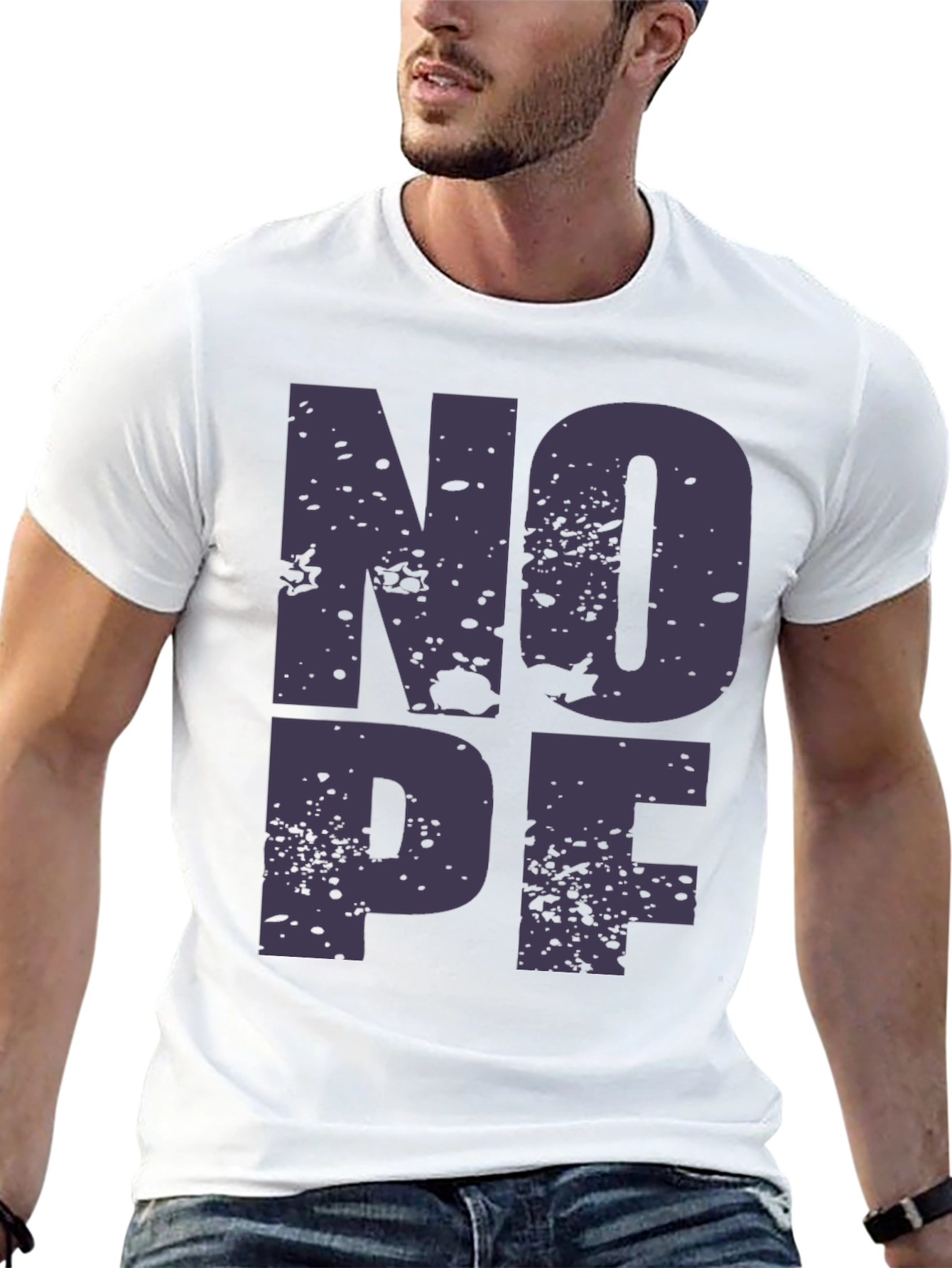 NOPE Graphic T-Shirt - Casual Black Tee