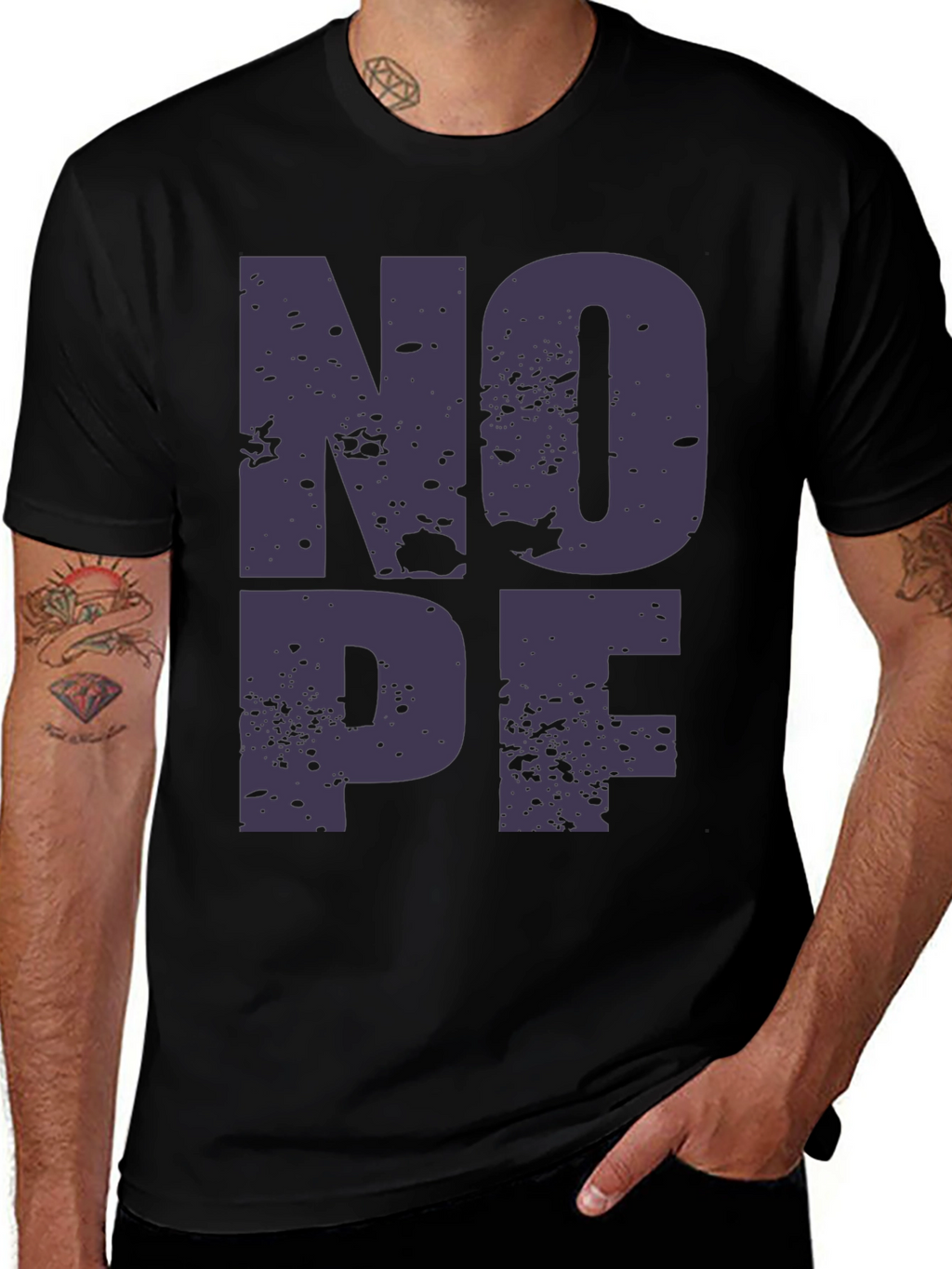 NOPE Graphic T-Shirt - Casual Black Tee