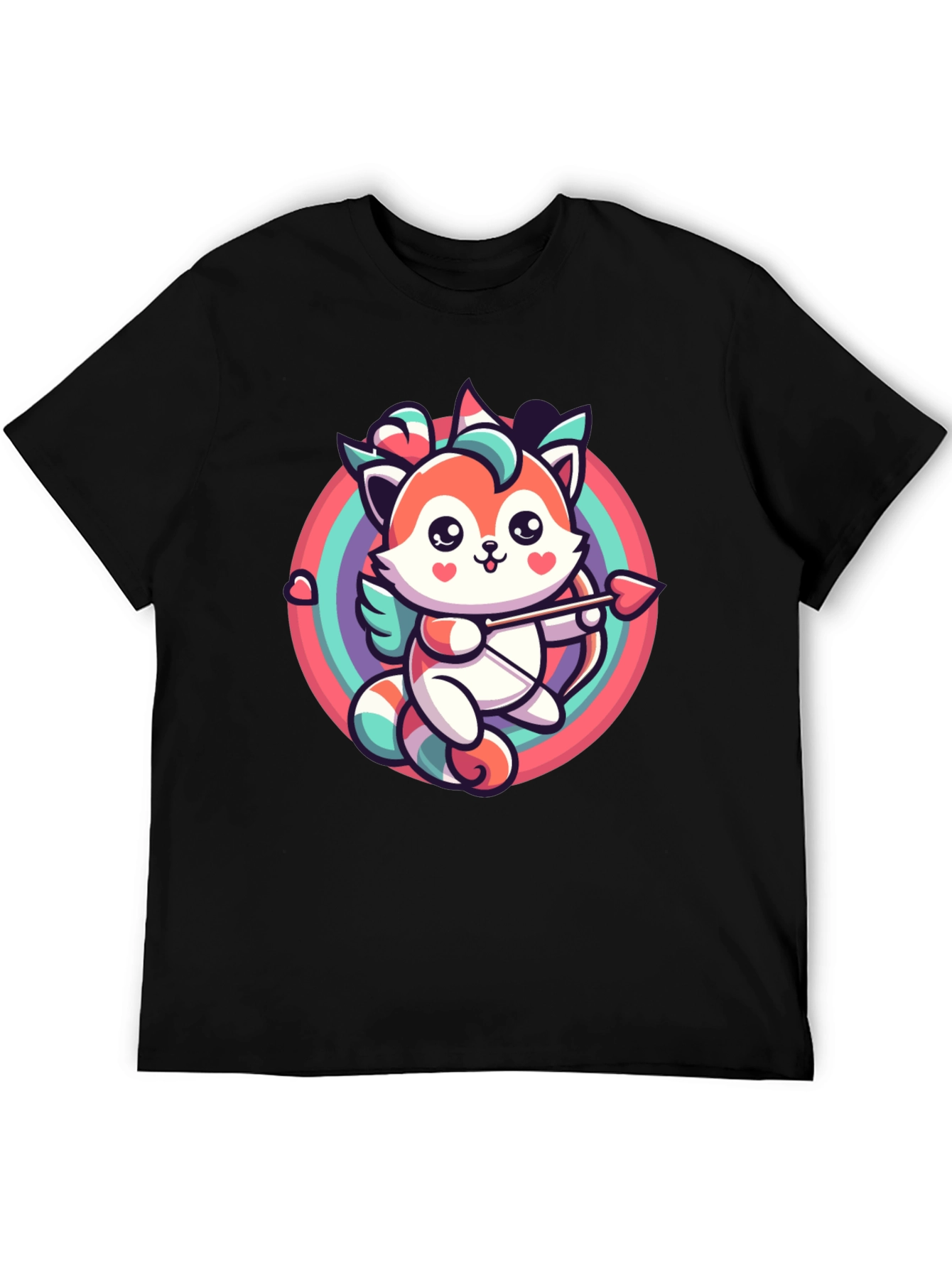 Cupid Fox Graphic Tee - Valentines Day Shirt