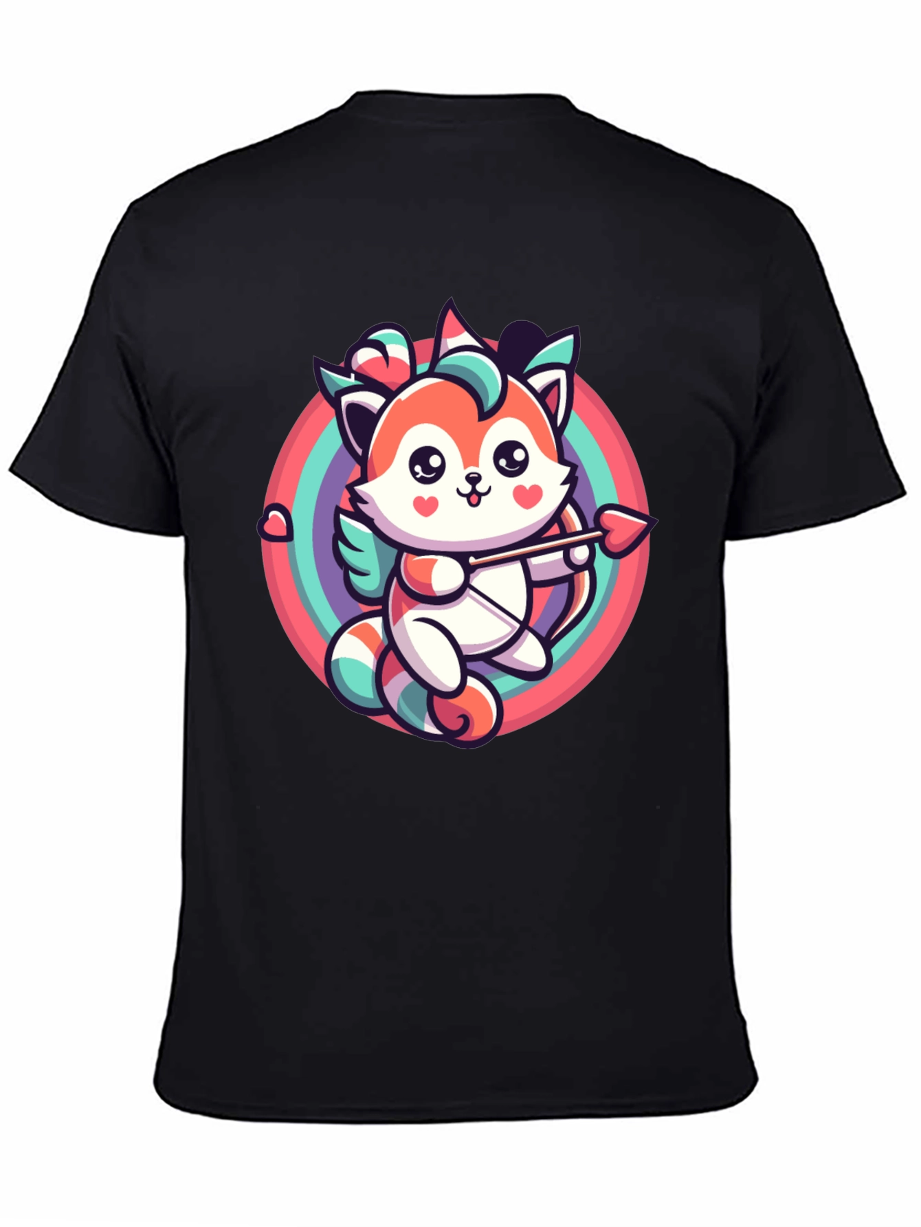 Cupid Fox Graphic Tee - Valentines Day Shirt