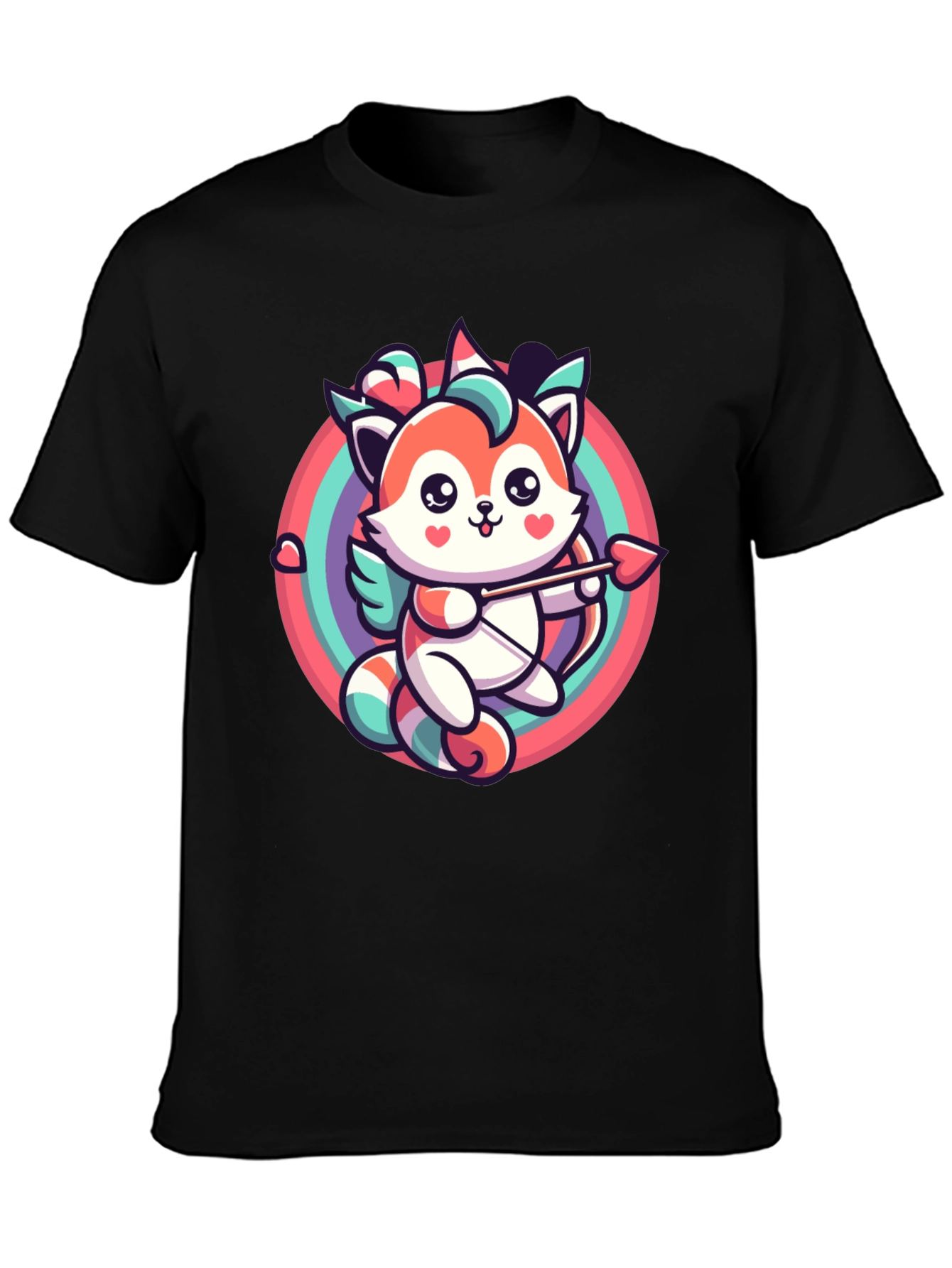 Cupid Fox Graphic Tee - Valentines Day Shirt