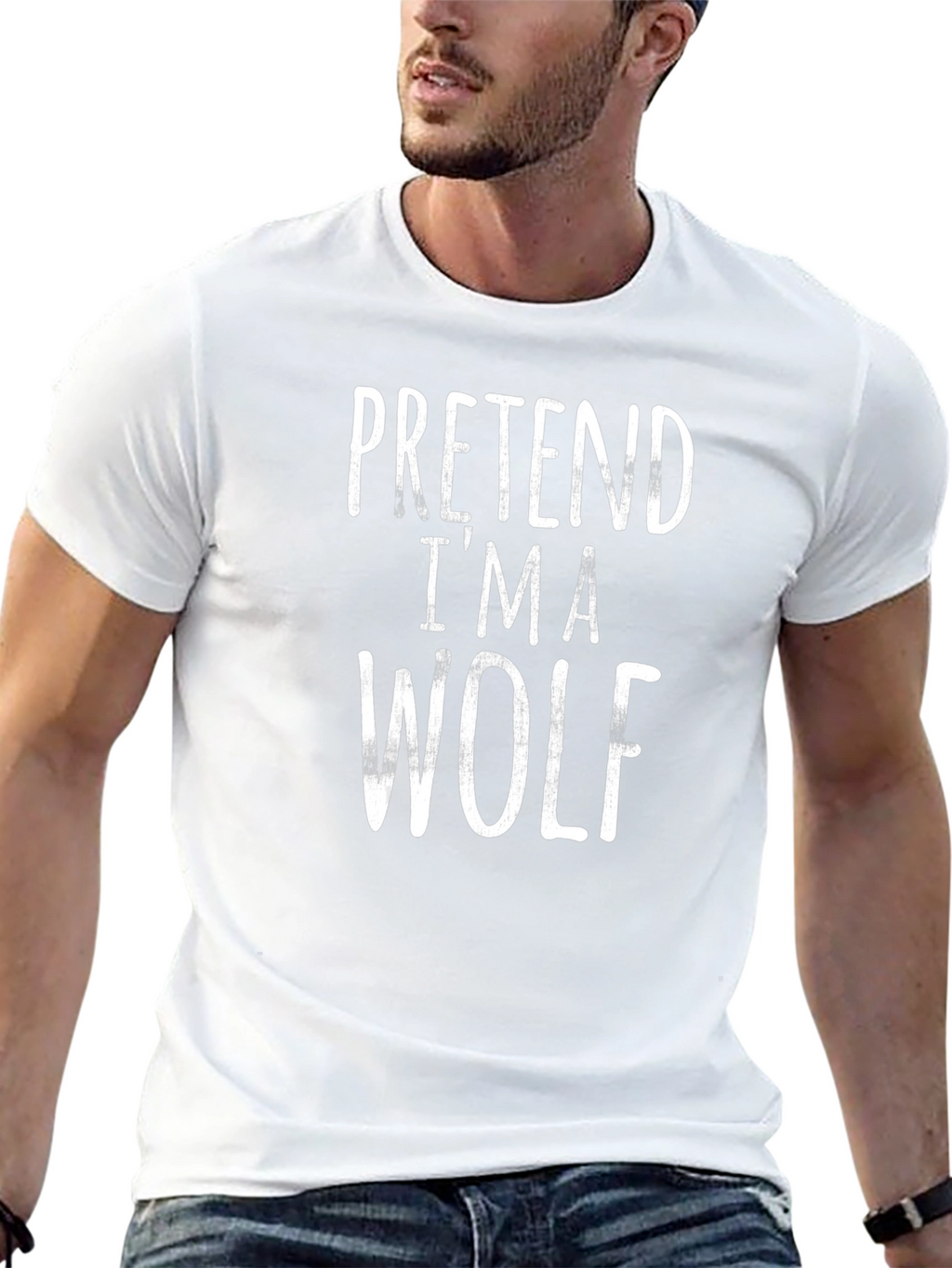 Pretend Im a Wolf Black T-Shirt