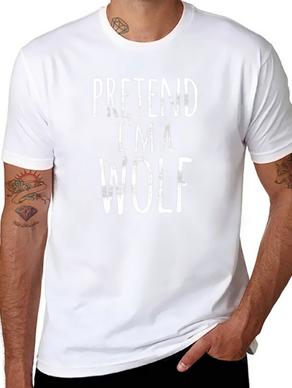 Pretend Im a Wolf Black T-Shirt
