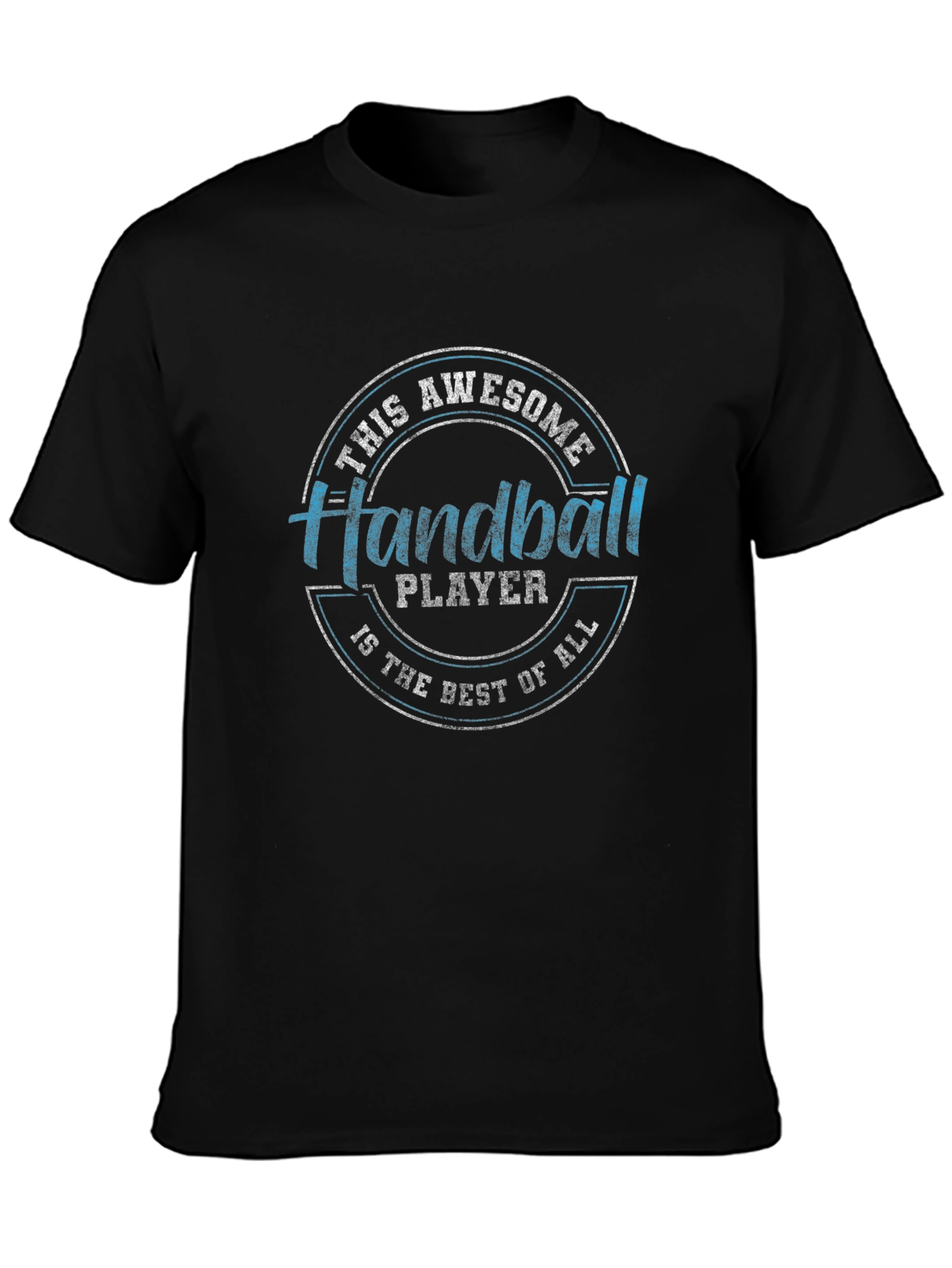 Awesome Handball Player Black T-Shirt