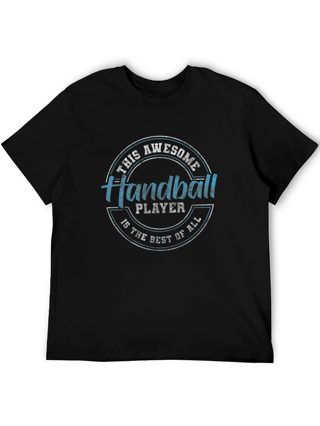 Awesome Handball Player Black T-Shirt