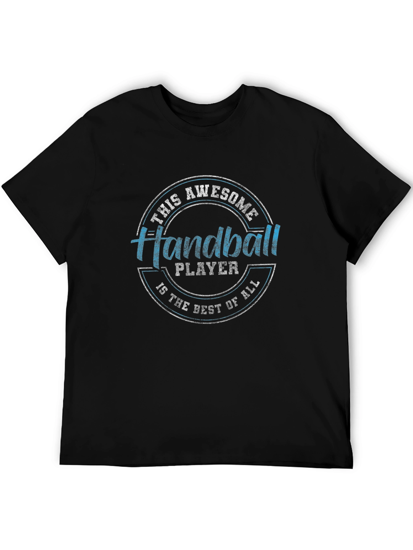 Awesome Handball Player Black T-Shirt