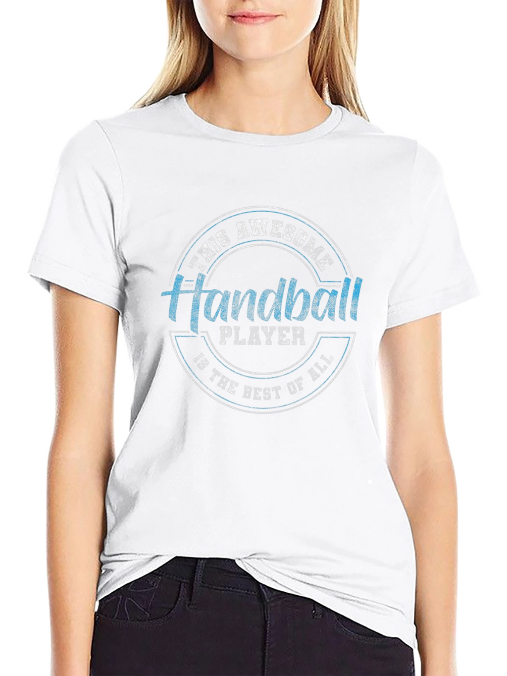 Awesome Handball Player Black T-Shirt