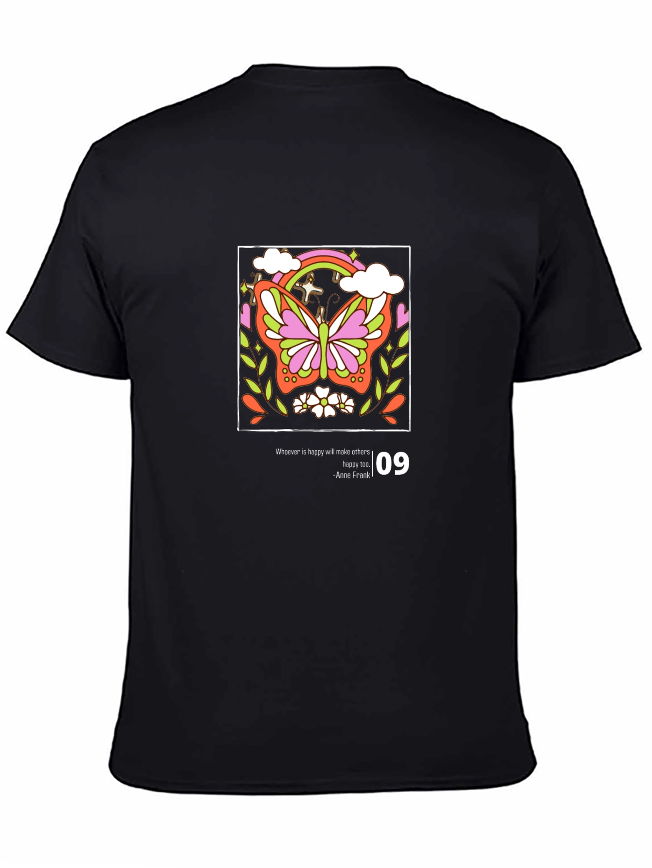 Butterfly Graphic Tee - Inspirational Anne Frank Quote