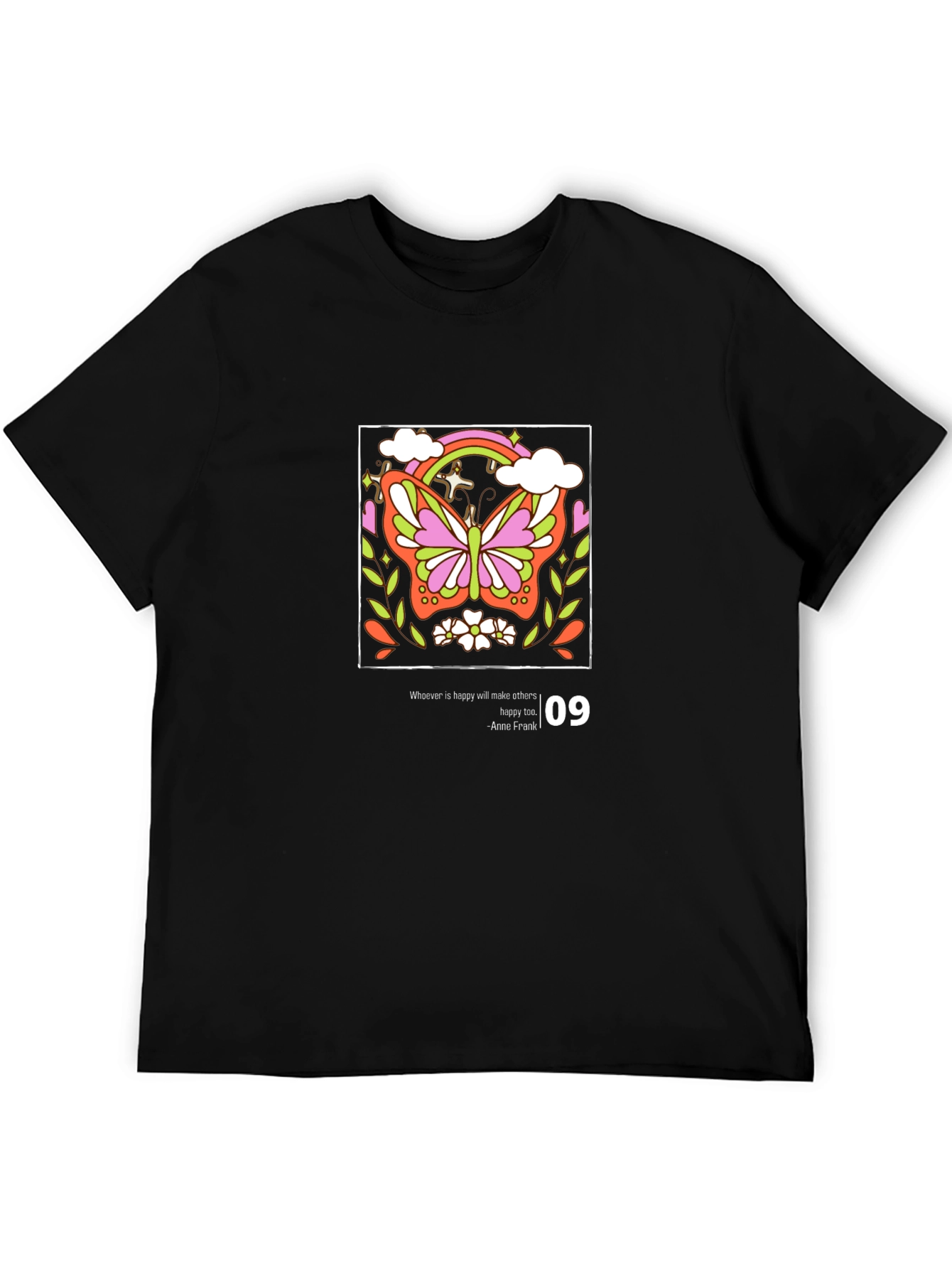Butterfly Graphic Tee - Inspirational Anne Frank Quote