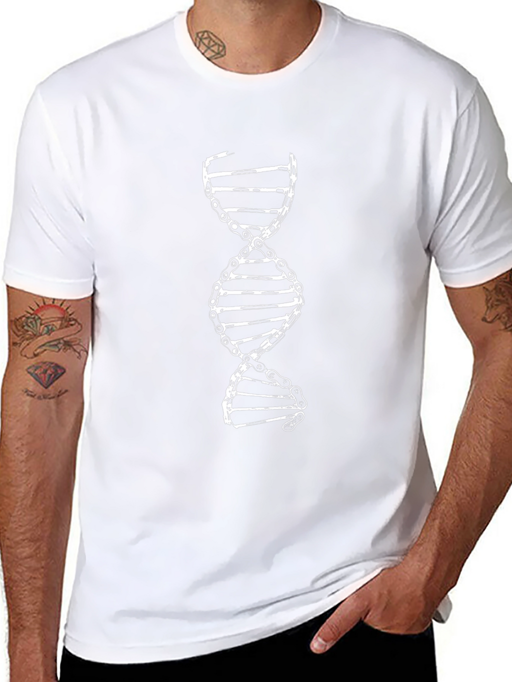DNA Chain T-Shirt - Black Graphic Tee