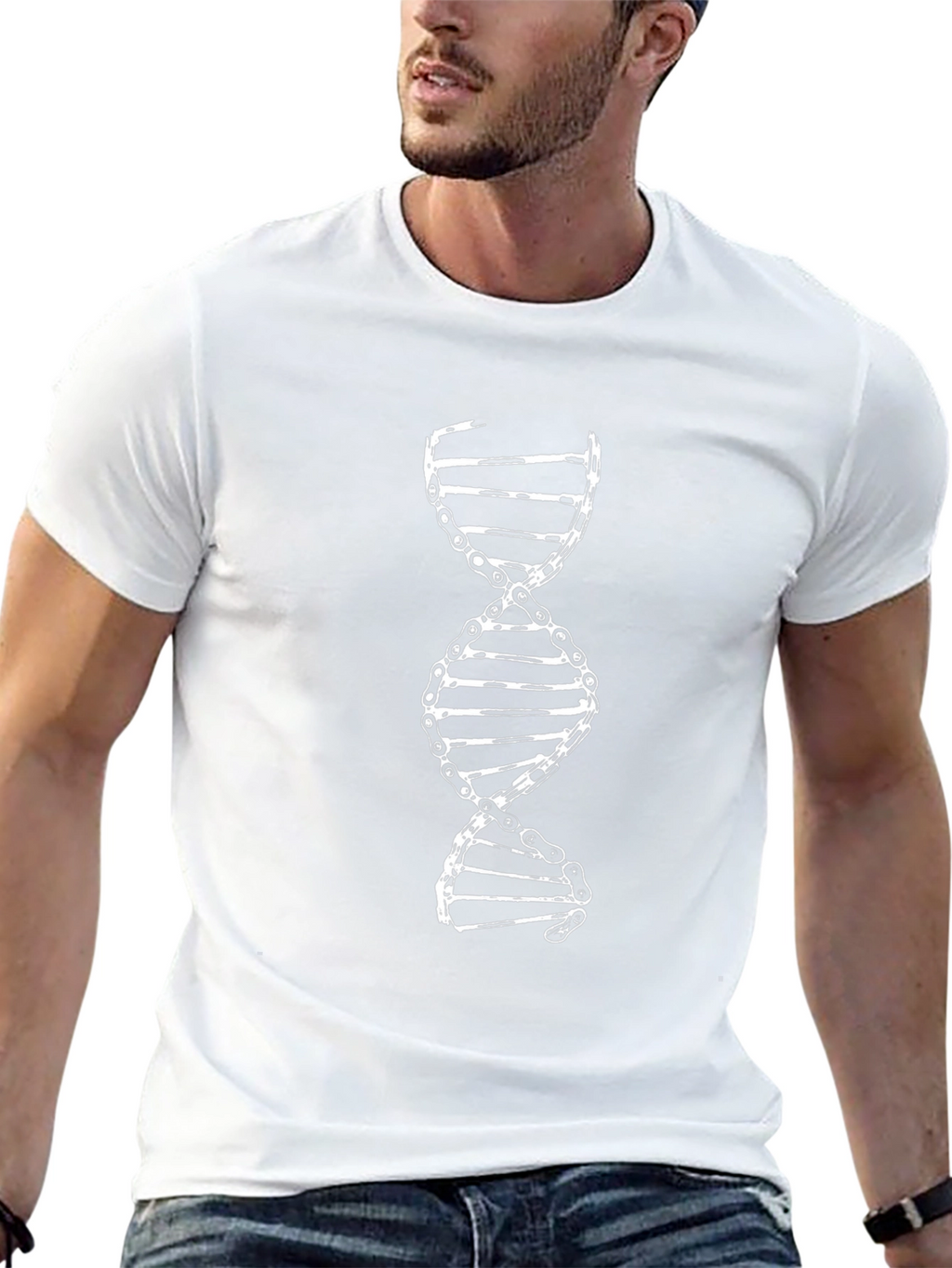 DNA Chain T-Shirt - Black Graphic Tee
