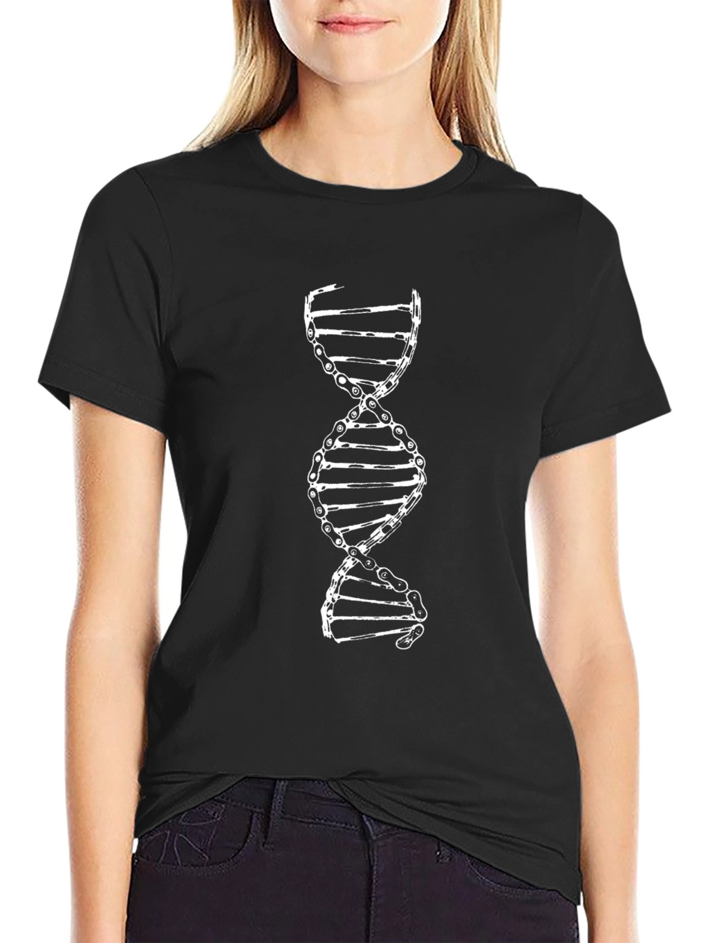 DNA Chain T-Shirt - Black Graphic Tee
