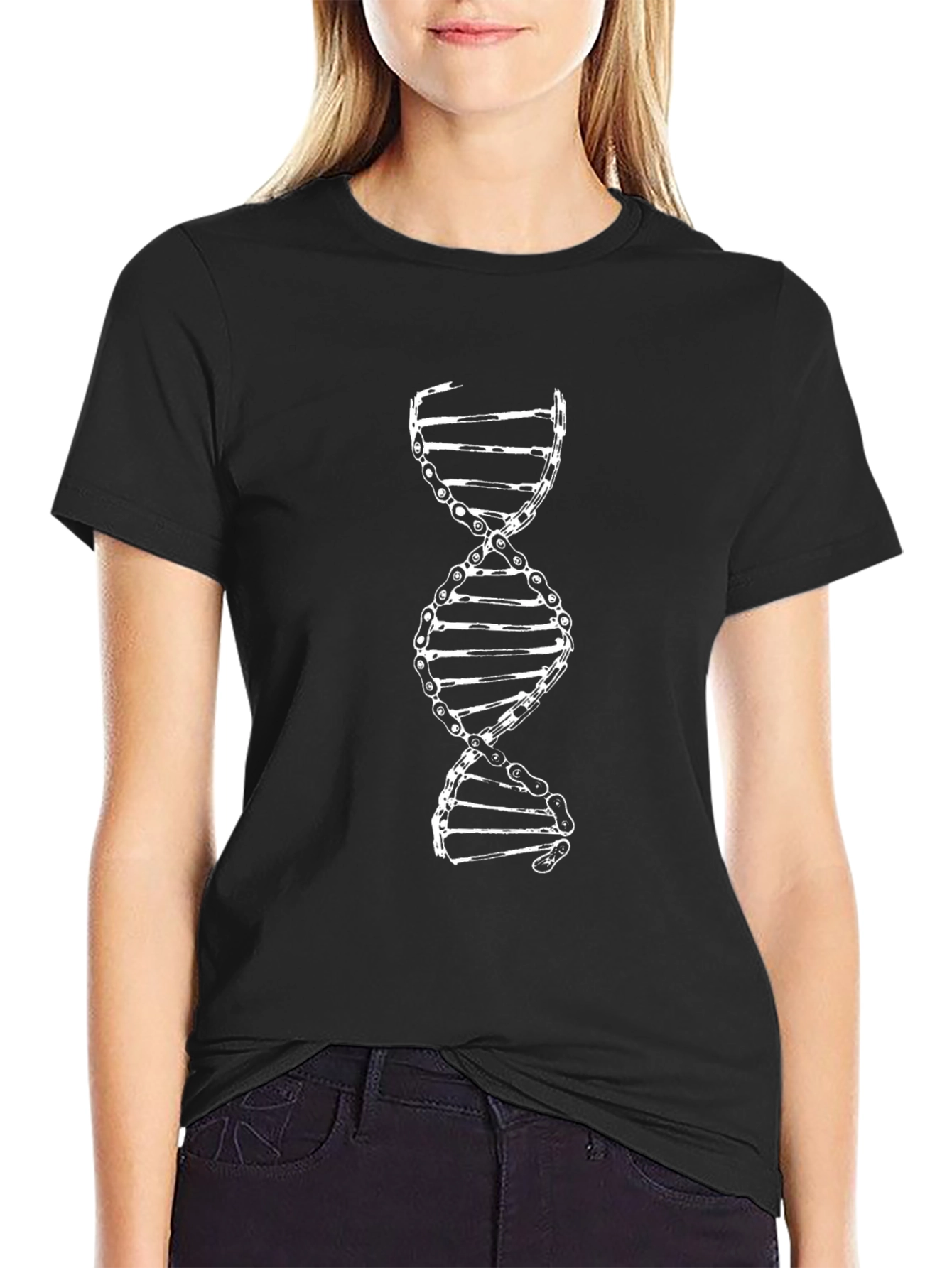 DNA Chain T-Shirt - Black Graphic Tee