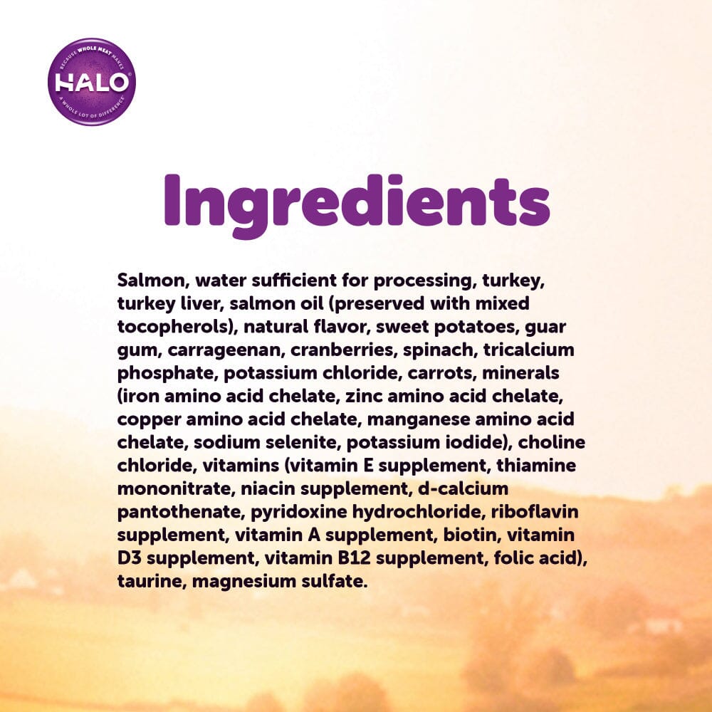 Halo Grain Free Indoor Cat Salmon Pate Canned Cat Food