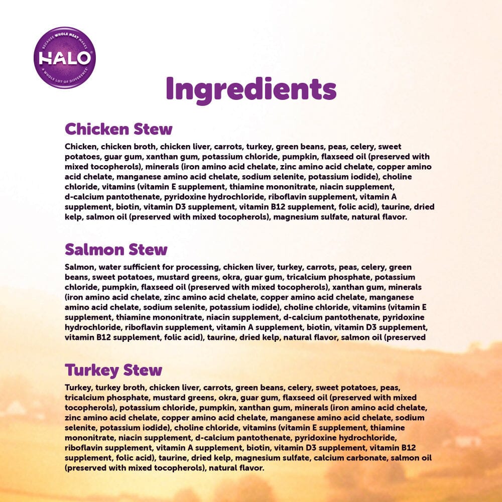 Halo Grain Free Variety Pack Chicken, Salmon & Turkey Canned Cat Food