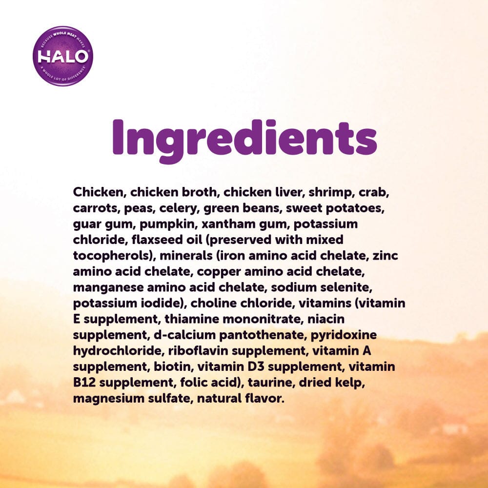 Halo Holistic Grain Free Adult Chicken, Shrimp & Crab Stew Canned Cat Food