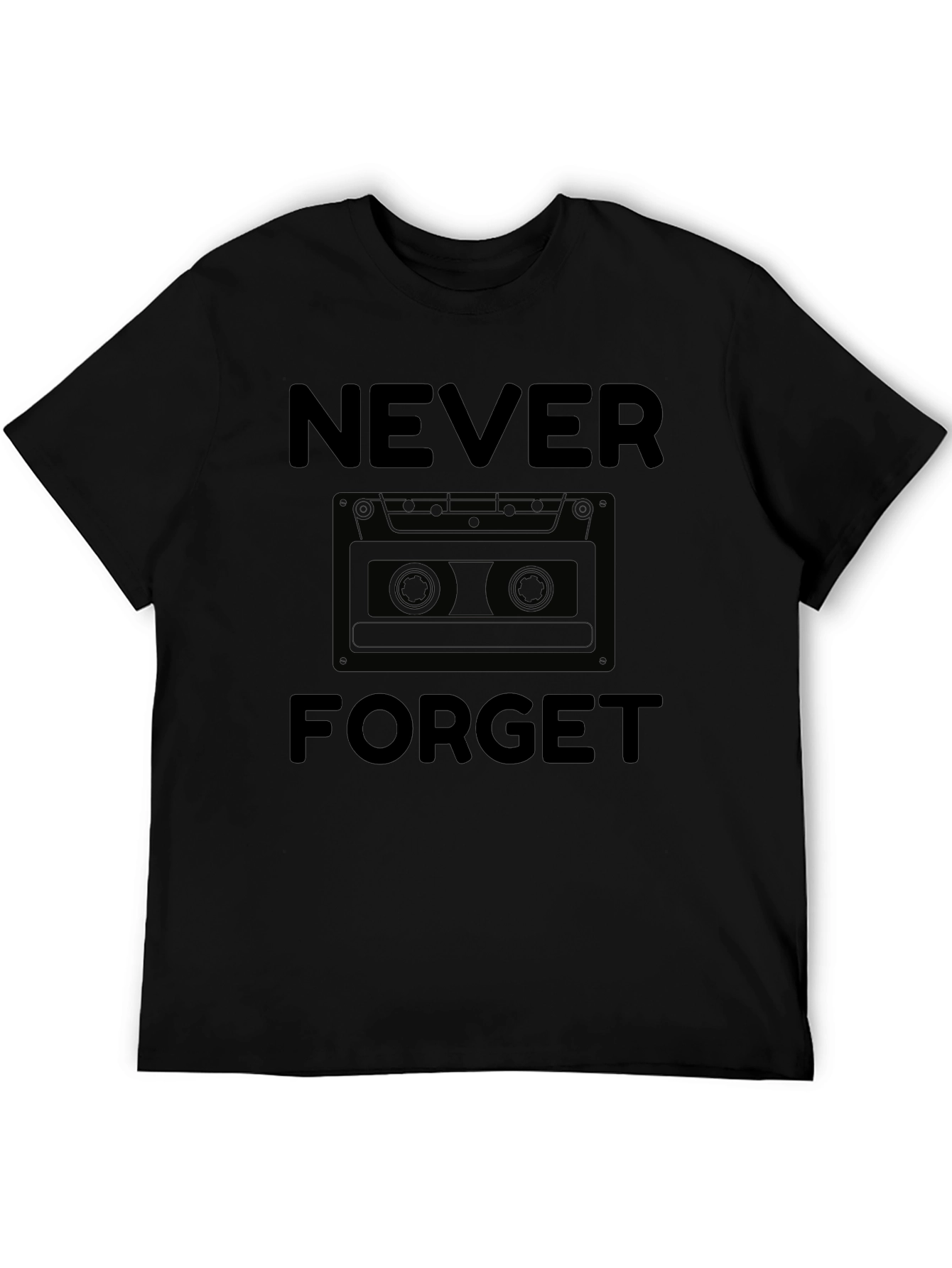 Retro Cassette Tape Never Forget Graphic T-Shirt