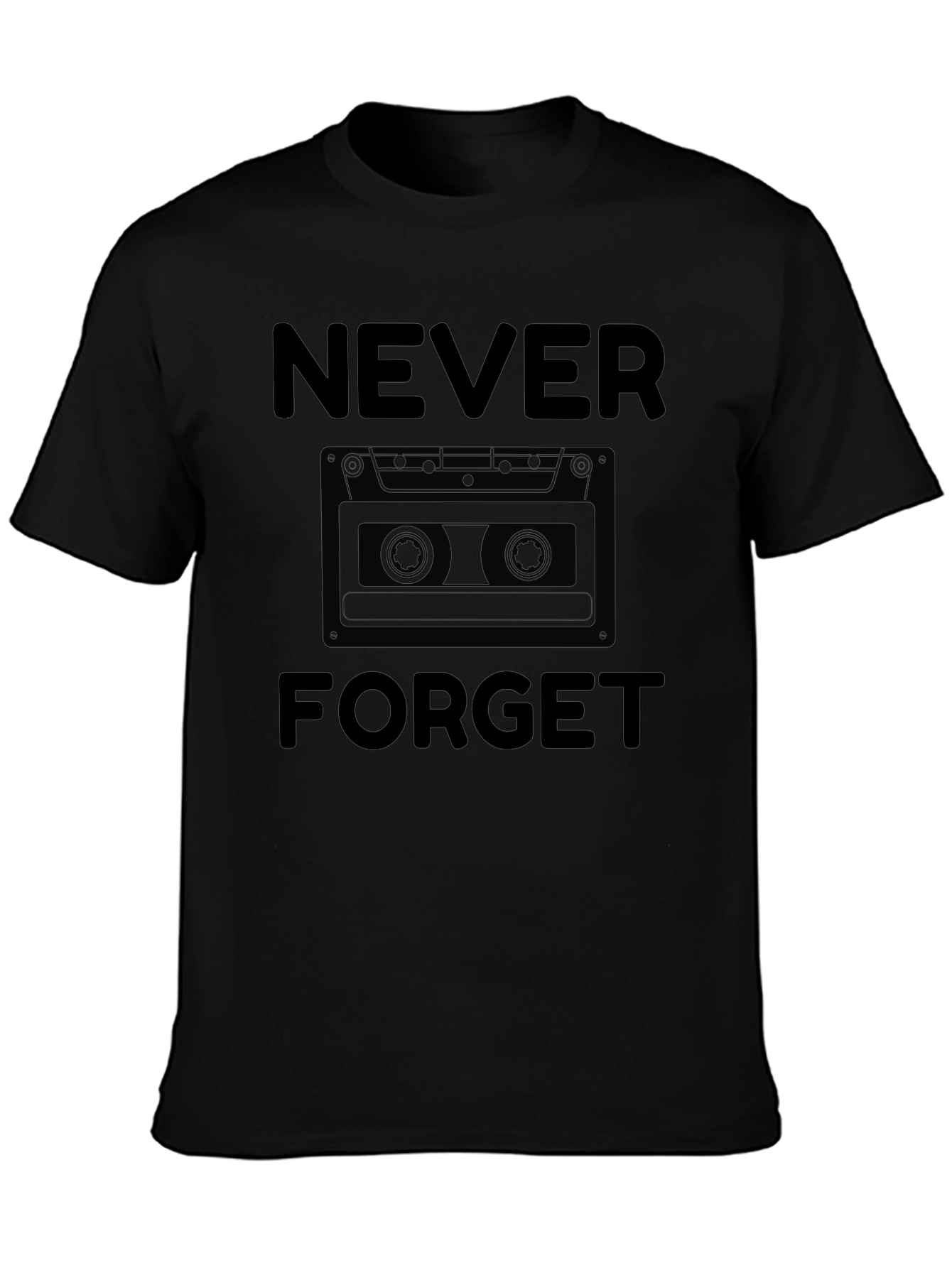 Retro Cassette Tape Never Forget Graphic T-Shirt