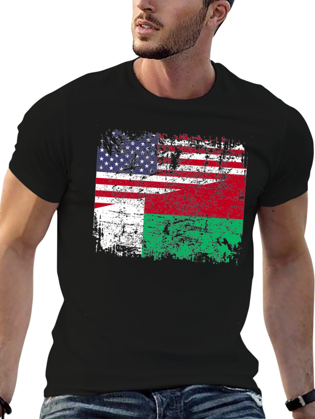 US Madagascar Flag T-Shirt - Patriotic Design