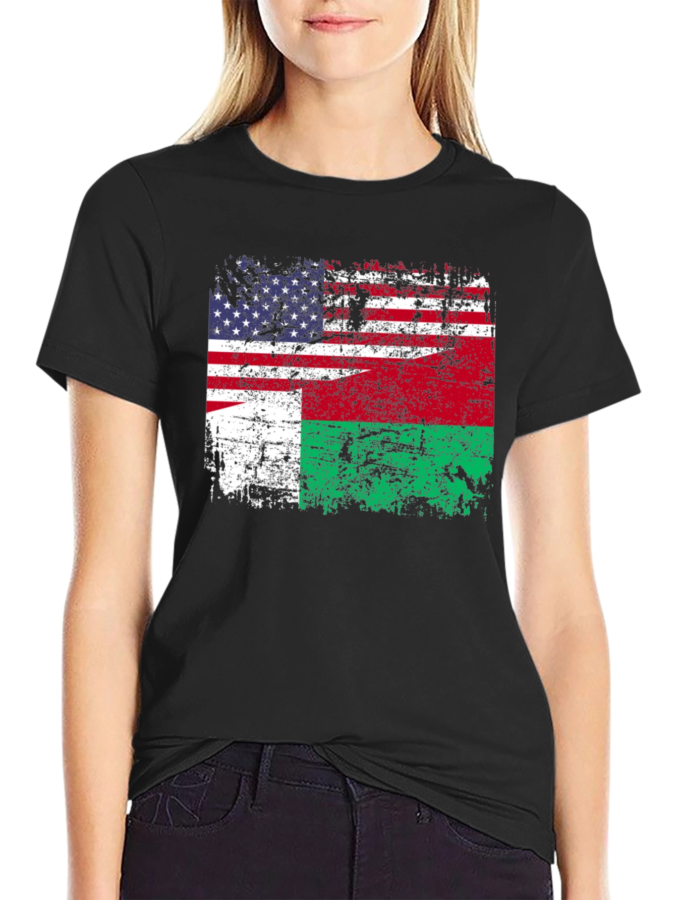 US Madagascar Flag T-Shirt - Patriotic Design