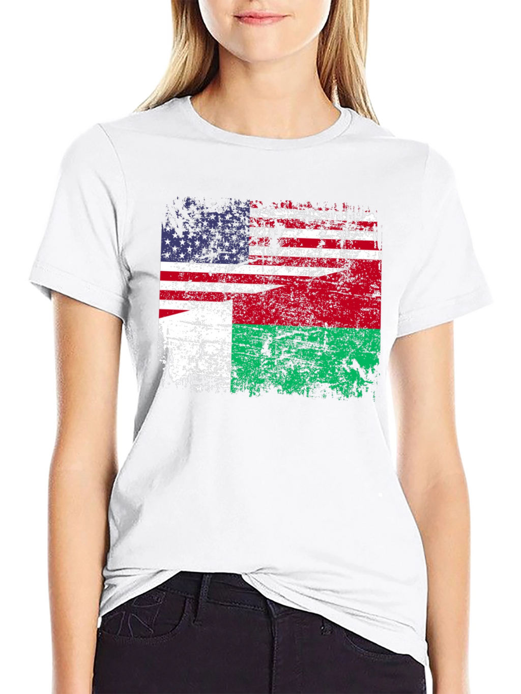 US Madagascar Flag T-Shirt - Patriotic Design