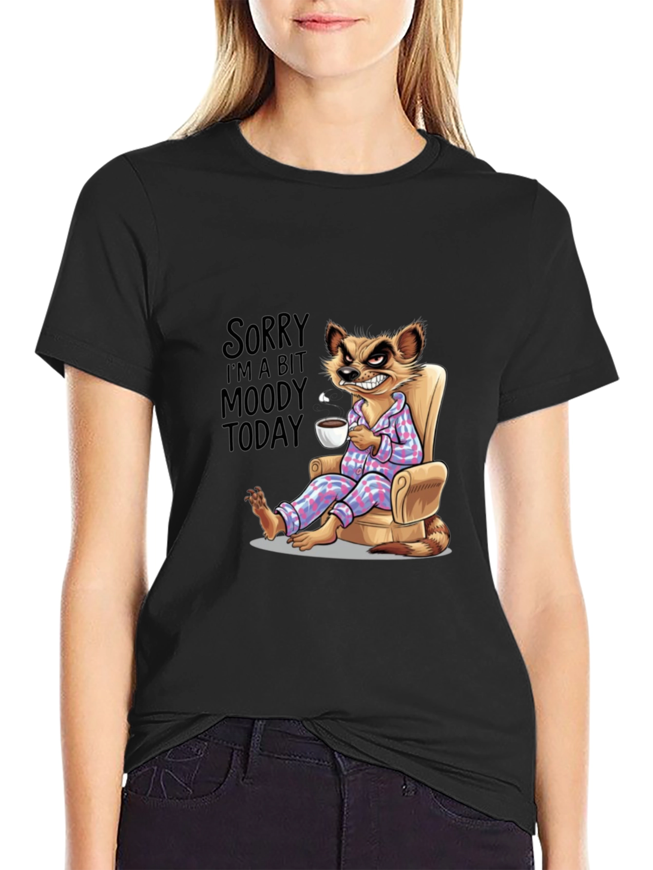 Moody Meerkat T-Shirt - Funny Novelty Tee