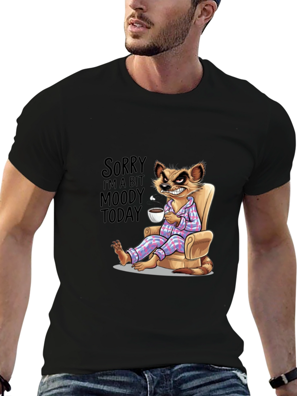 Moody Meerkat T-Shirt - Funny Novelty Tee