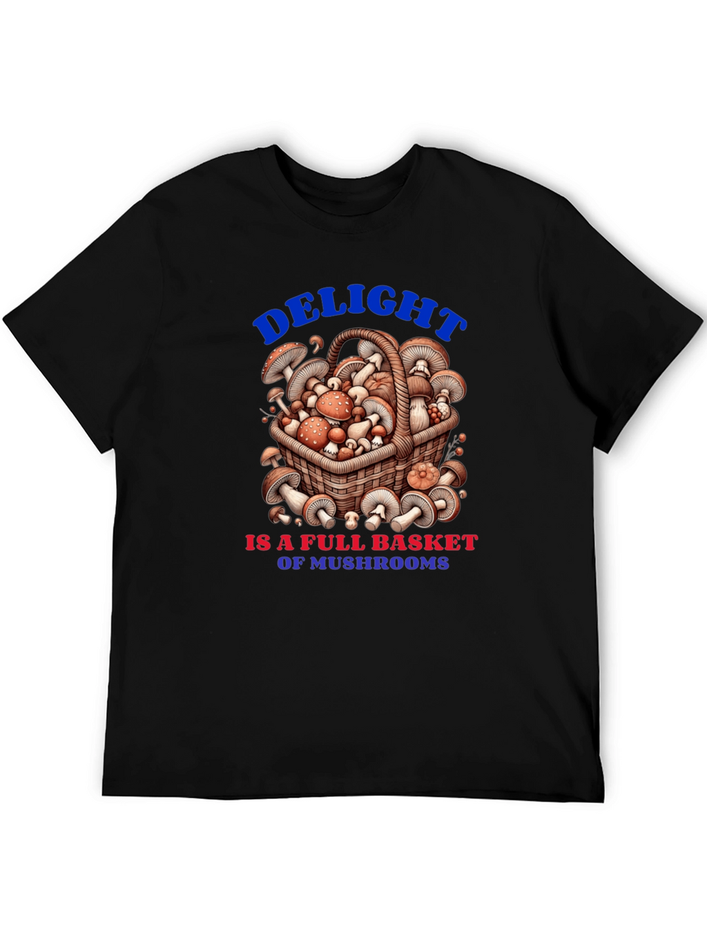 Mushroom Basket Graphic Tee - Delightful Design