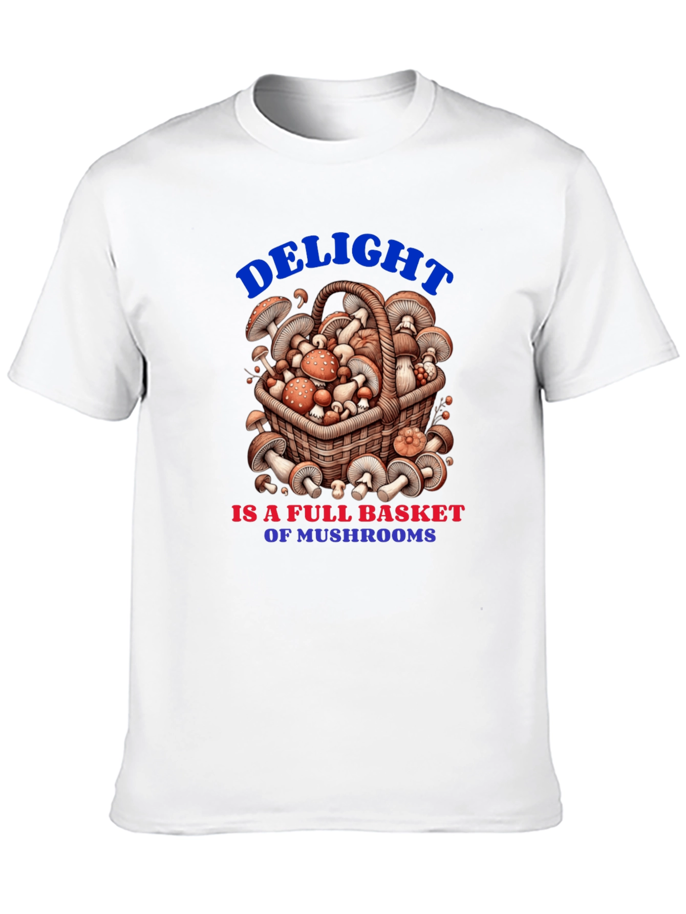 Mushroom Basket Graphic Tee - Delightful Design